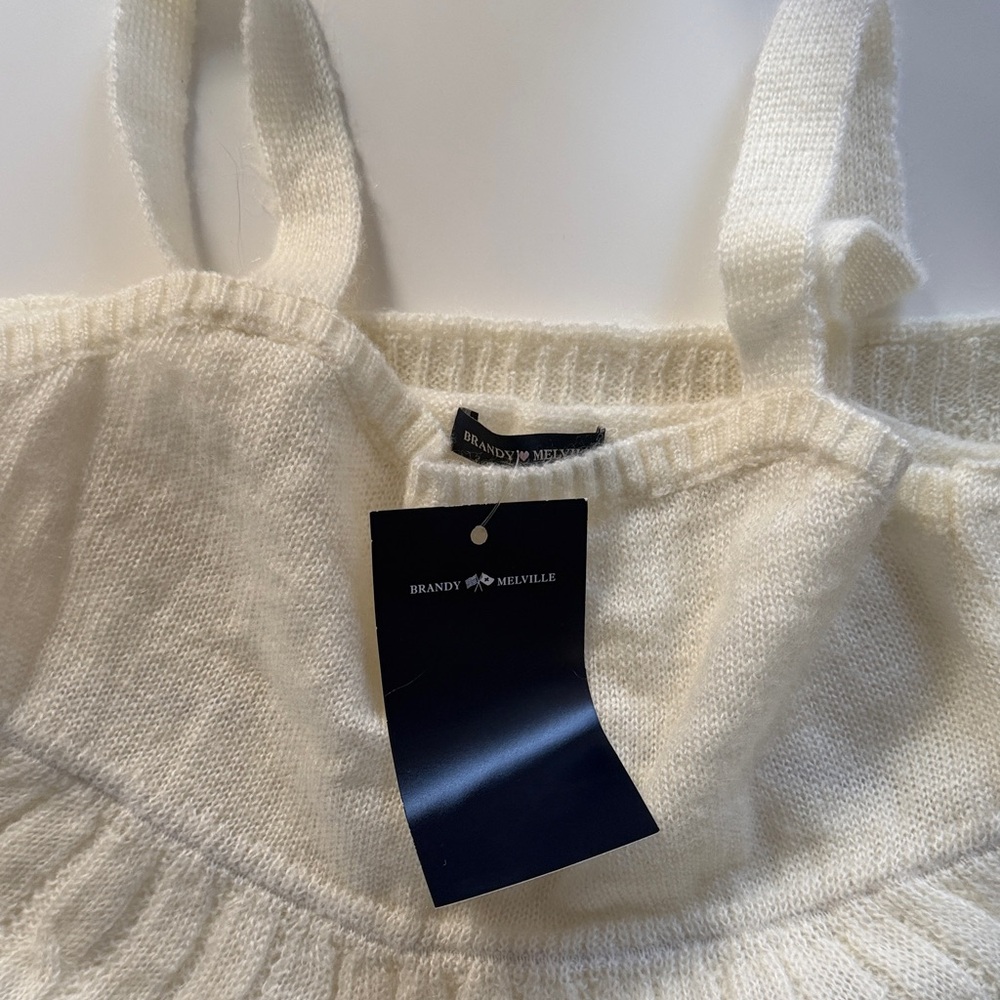 Brandy Melville Cream Knit Dress - Picture 2 of 2